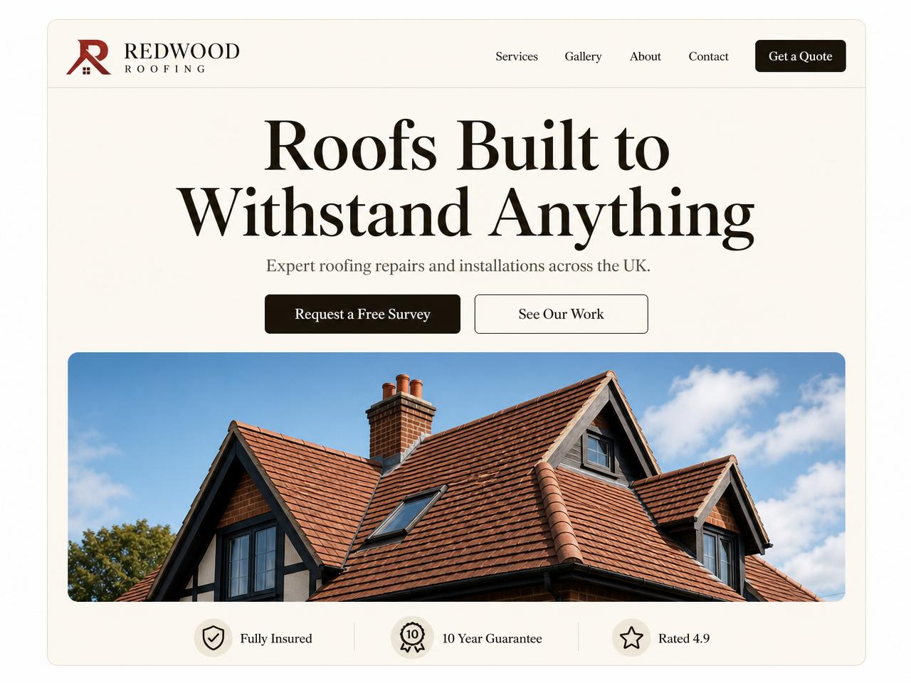 Apex Roofing Co. website